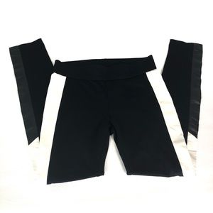 Bar III Black and White Faux Leather Leggings Sz S